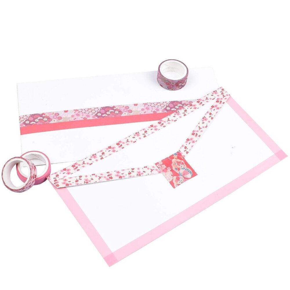 12 Rolls Washi Tape Set, Cherry Blossoms Floral Pattern Washi Masking Tape for S - Picture 7 of 7